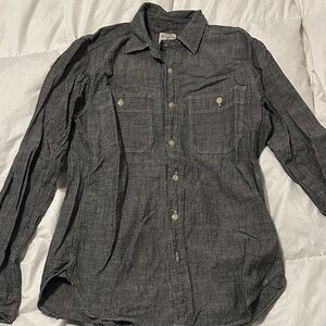 J Crew Gray chambray Button-Up Shirt